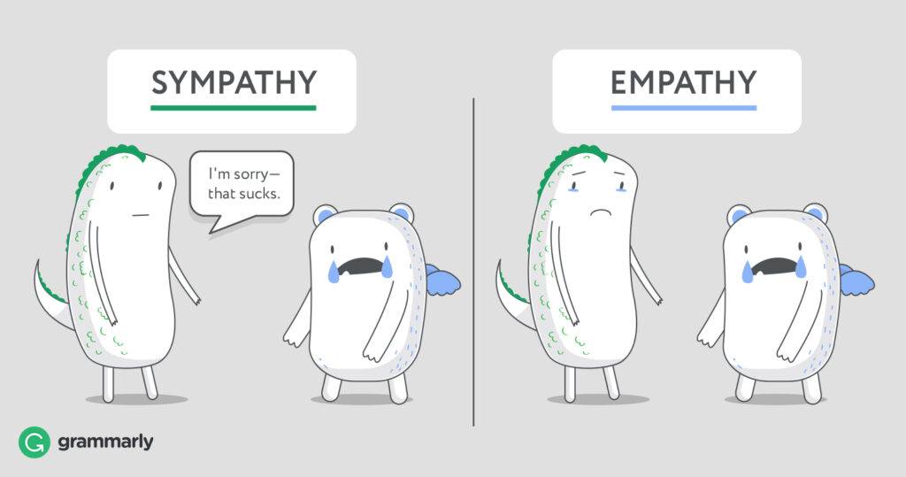 The difference between empathy and sympathy when building realtionships