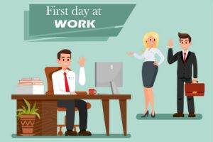 First-day-at-work - image  on http://cavemaninasuit.com